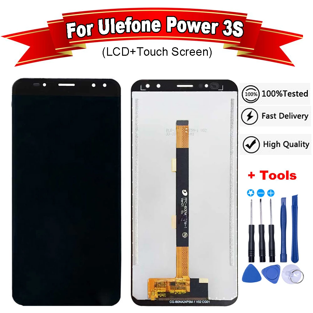 ЖК экран для Ulefone Power 3S сенсорный дисплей запасные части с инструментами