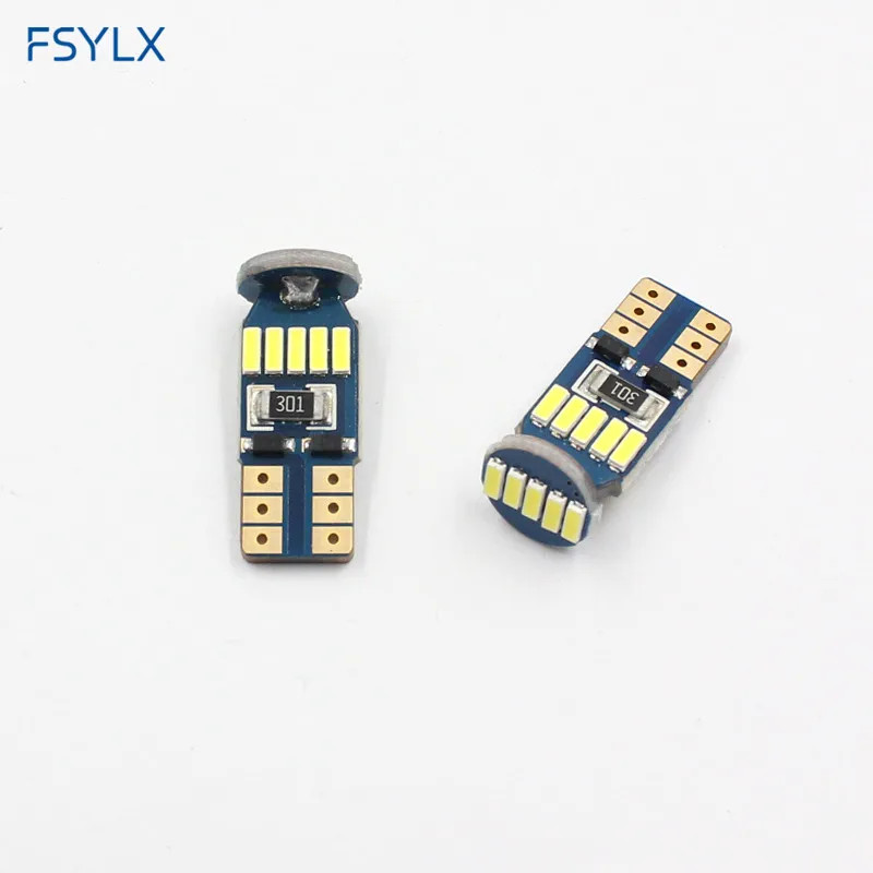Светодиодная лампа для внутреннего освесветильник FSYLX 501 T10 W5W 194 168 canbus 15SMD 4014 автомобиль