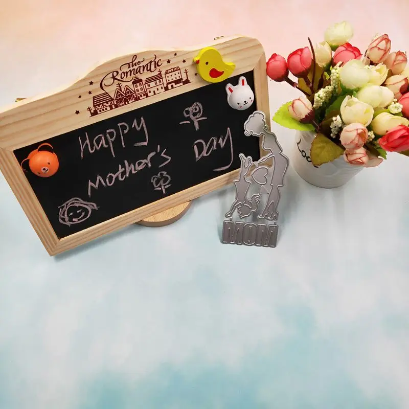 Углеродистая сталь для мамы и дочки резки тиснения трафарет шаблон форма бумага