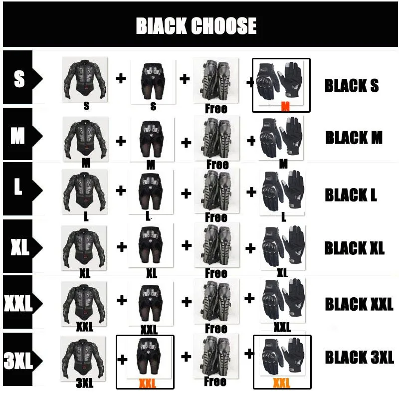 

One Set 4IN1 Motorcycle Jacket / Short Pants Kneepads / Protection Gloves /Motocross Armor Motocross Suits Clothing Moto Gloves