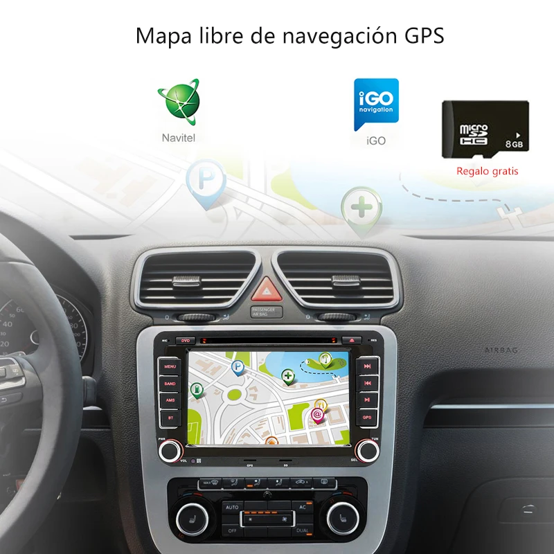 Junsun 2 Din 7 "автомобильный DVD Радио мультимедийный плеер для Seat Leon 2006-2011 GPS