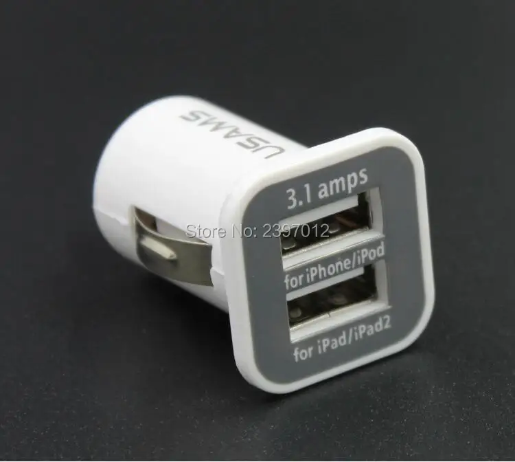 Автомобильное зарядное устройство SZAICHGSI для USAMS Micro 200 А с двумя USB-портами |