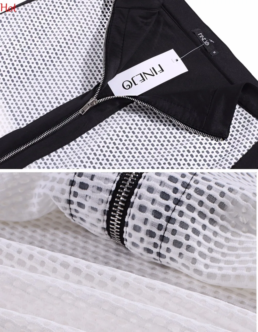Креативная Женская юбка с молнией контрастного цвета разрезом плюс размер