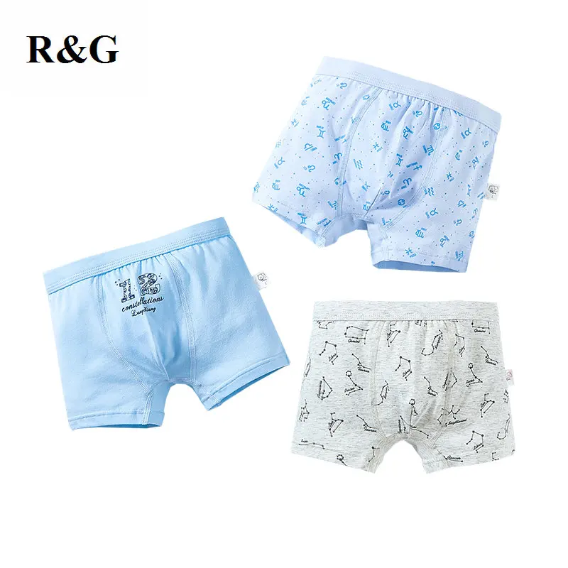 

「R&G」kids panties 3 pcs/lot cotton panties boys underwear cartoon boxer briefs for kids children panties 2019 new-203