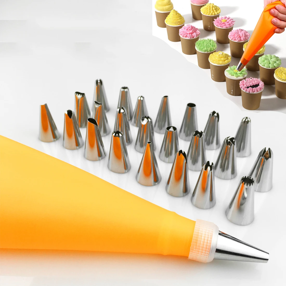 Новейший практичный набор наконечников для украшения торта DIY 24 шт. с коробкой