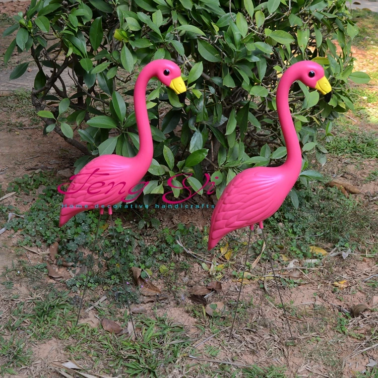 1 пара пластик розовый Фламинго Сад Двор Пейзаж украшения Свадебная вечеринка