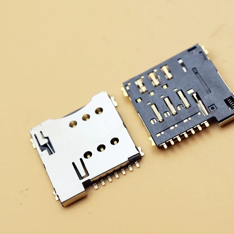 100 шт. 7P MICRO sim карты разъемы 7 контактов Micro SIM Розетки держатель 1 35 H само нажимать с