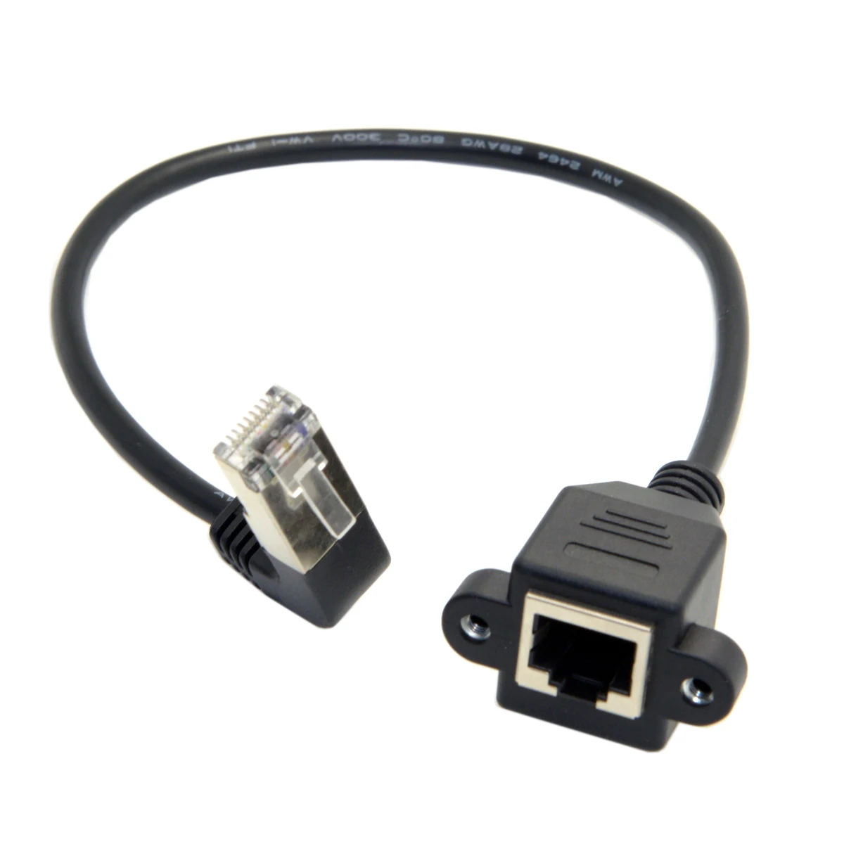 90 градусов вверх угловой STP UTP Cat 5e мужчин и женщин Панель Крепление Ethernet Сетевой