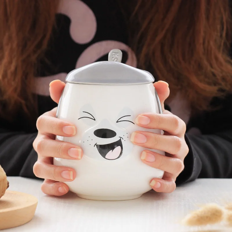 GFHGSD кружки для головы собаки 300 мл мультяшная кофейная кружка керамическая чашка