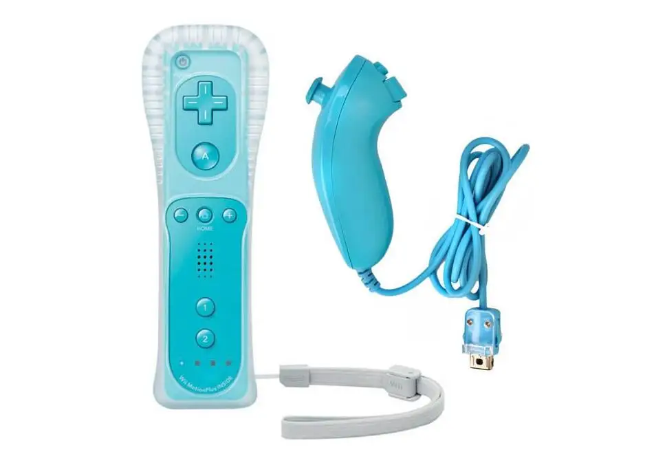 2 в 1 пульт дистанционного управления Встроенный Motion Plus + нунчаки для nintendo wii