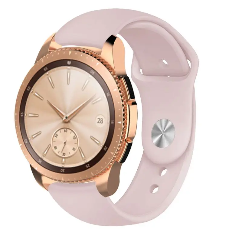 Pink Силиконовый ремешок для часов Замена для samsung Active R500/samsung Galaxy Watch R810 42 мм/samsung gear Sport R600/samsung R720 - Цвет ремешка: Pink