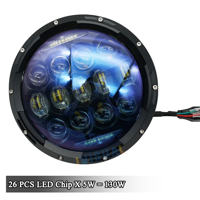7 &quotсветодиодный фар 883 комплект DRL 12v 130w Светодиодный светильник для внедорожных