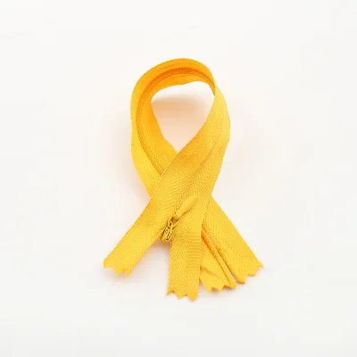 10 шт. 3# невидимые молнии 15 см для шитья открытый конец sewinglace молния для скрытых сумок застежка-молния из смолы невидимая для рюкзака - Цвет: Yellow zippers 15cm