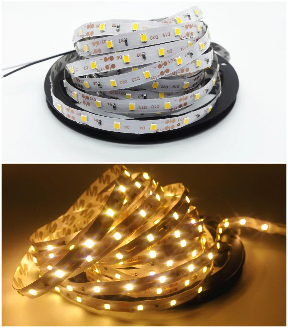2835 SMD светодиодная полоса Гибкая лента неоновая новая 60 светодиодов/м 5 м не