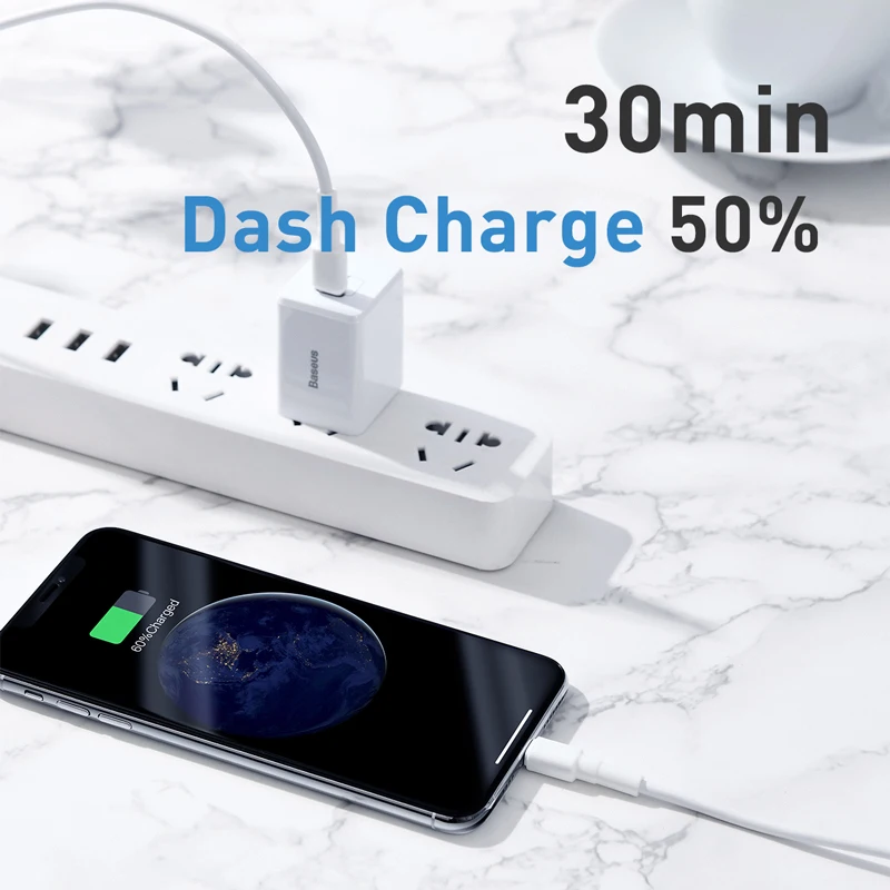 Baseus USB C кабель для USB кабель для iPhone 11 Pro Xs Max X 8 Plus 18 Вт PD Быстрая зарядка usb type C кабель для Macbook шнур для передачи данных