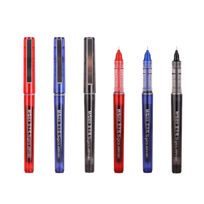 M & G Прямая жидкая нейтральная ручка деловая школьная специальная ARP41801|pen school|m&g