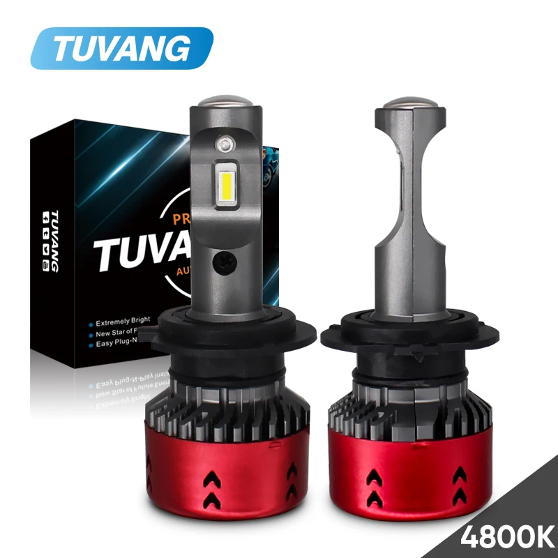 2x4800 K H1 H3 H7 H8 H11 9005 9006 HB3 HB4 D1 D2 D3 D4 9600LM светодиодные лампы автомобильные светодиоды с чипом CSP светодиодный светильник Авто головного средства ухода за кожей Шеи светильник теплый белый