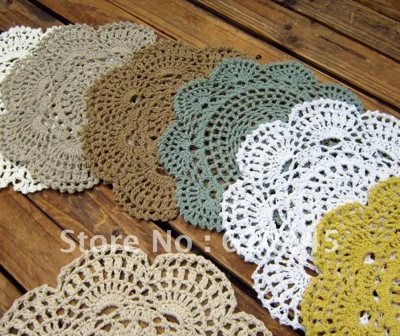 Бесплатная доставка хлопок ручная работа ЦВЕТАСТАЯ Салфетка коврики для вязания