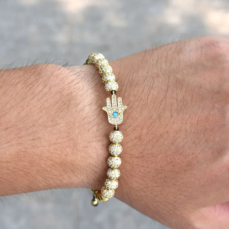 Nine forever jewelry корона очаровательный браслет мужские браслеты с пальмовым глазом
