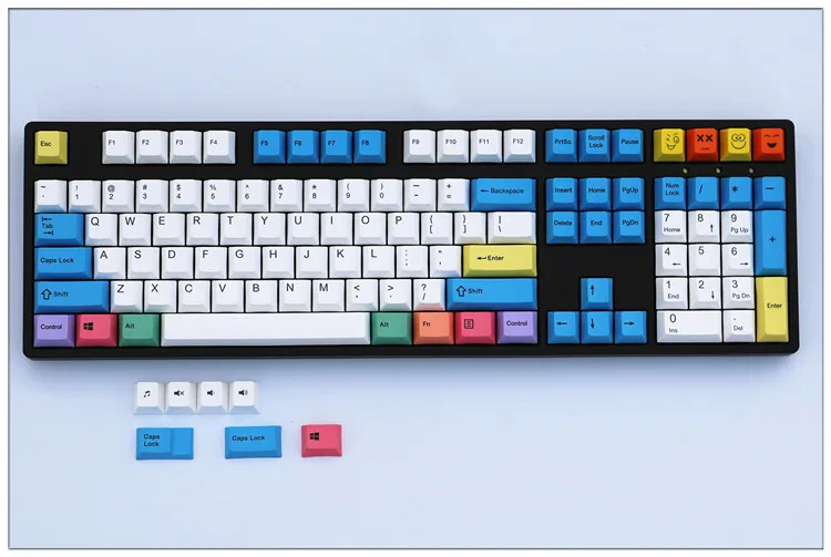 PBT краска Sub колпачки Мел ANSI Cherry MX ключ Набор для 60%/TKL 87/104/108 MX механическая клавиатура подходит Anne iKBC Akko X уточка