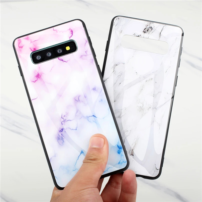 Водонепроницаемый чехол для Samsung S10E S10 S9 S8 Plus чехол-накладка из закаленного стекла