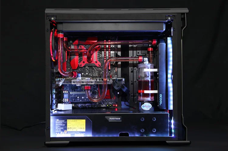 PHANTEKS 515ETG серебристый/черный двусторонний чехол для компьютера из закаленного стекла с водяным охлаждением