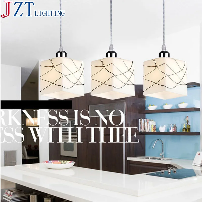 Модная Стеклянная Люстра M E27 по лучшей цене современная светодиодная лампа с 3