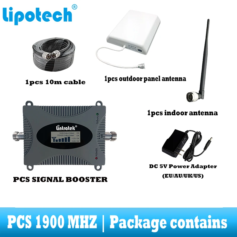 Lintratek PCS 1900MHZ 3g усилитель сигнала 4G ретранслятор антенны сотовый телефон связи 1900