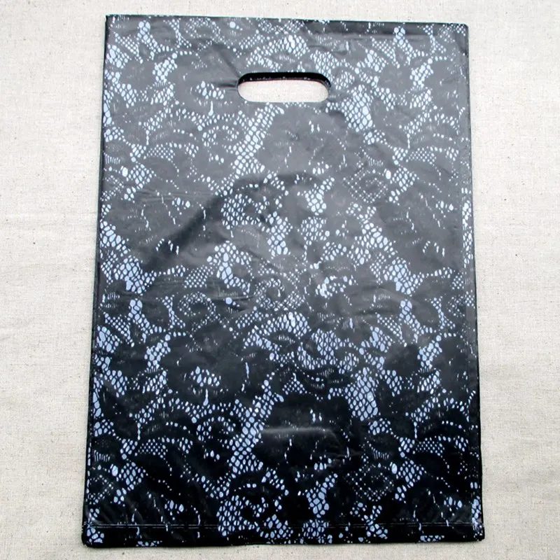 100 шт./лот пластиковые пакеты с цветочным принтом пригодные для вторичной