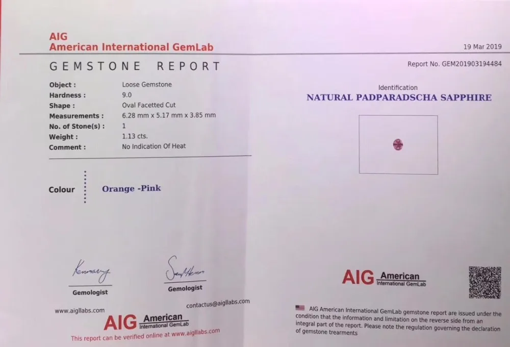 Настоящее чистое 18 К Золотое ювелирное изделие натуральный разогрев 1.13ct розовый падпарадша драгоценные камни-сапфиры сапфировые Бриллианты Женские кольца