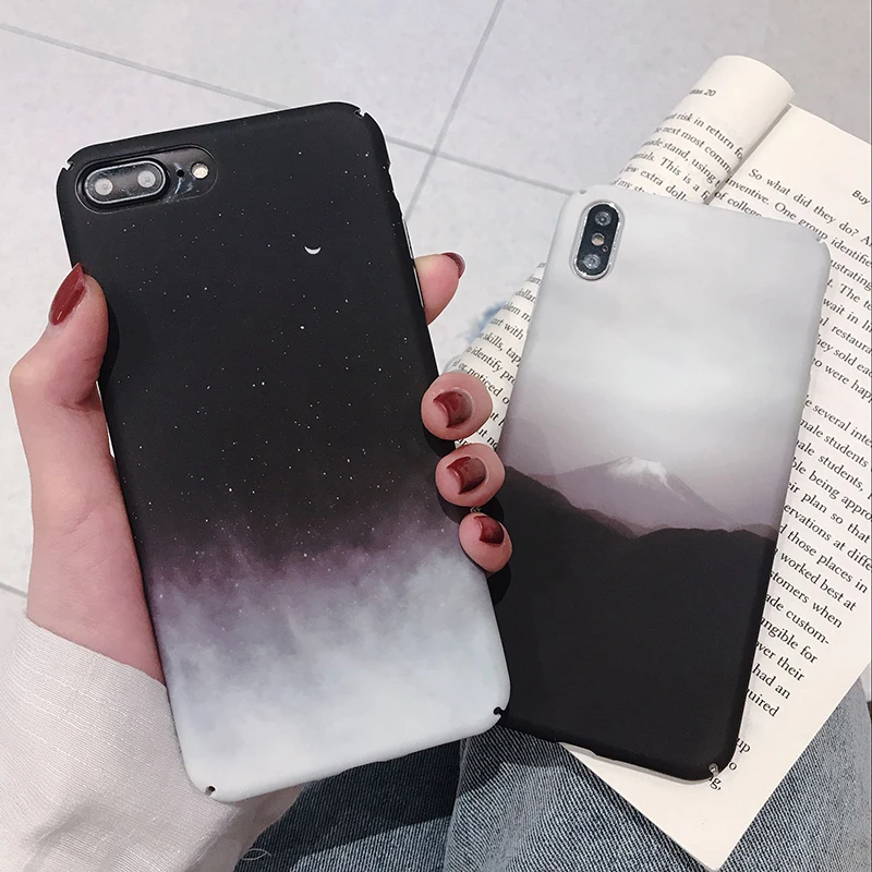 Жесткие чехлы для huawei P30 P20 mate 20 Pro Lite Nova 3 3i 4 5Pro с креплением Fuji sky matte PC Cover для Honor 10Lite 20i 20 V20