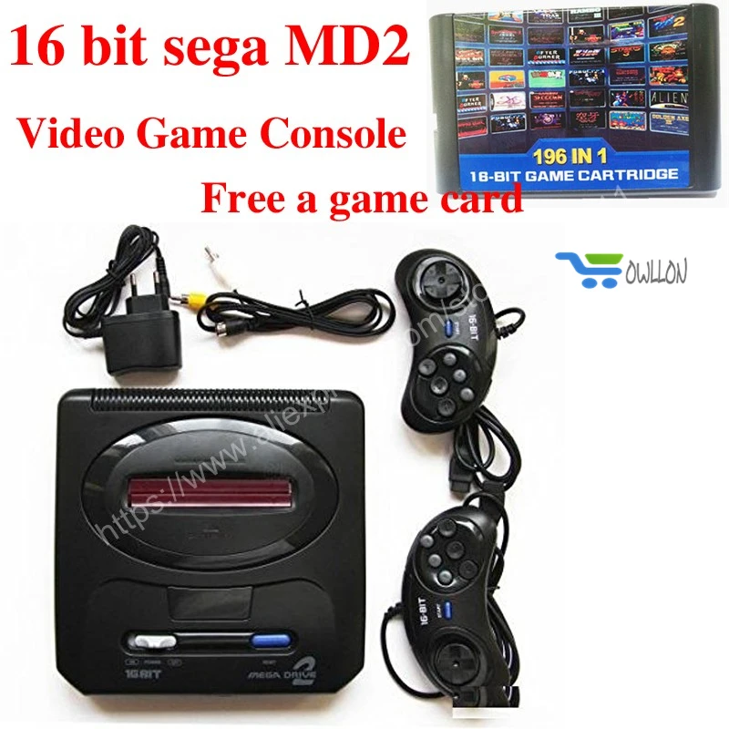 DHL для 16 бит для игровой консоли SEGA MD2 с переключателем режимов США и Японии, бесплатно 196 в 1 игровой Картридж для everdrive sega