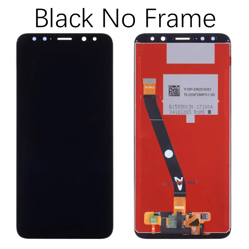 No Frame Black Дисплей для HUAWEI Mate 10 Lite Nova 2i RNE-L21 LCD в сборе с тачскрином на рамке 5.9'' синий золото черный белый - Цвет: No Frame Black