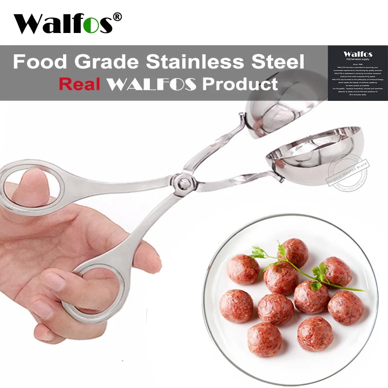 WALFOS FOOD GRADE Stainless Steel Convenient Meatball Maker Stuffed Clip DIY Fish Meat Rice Ball |