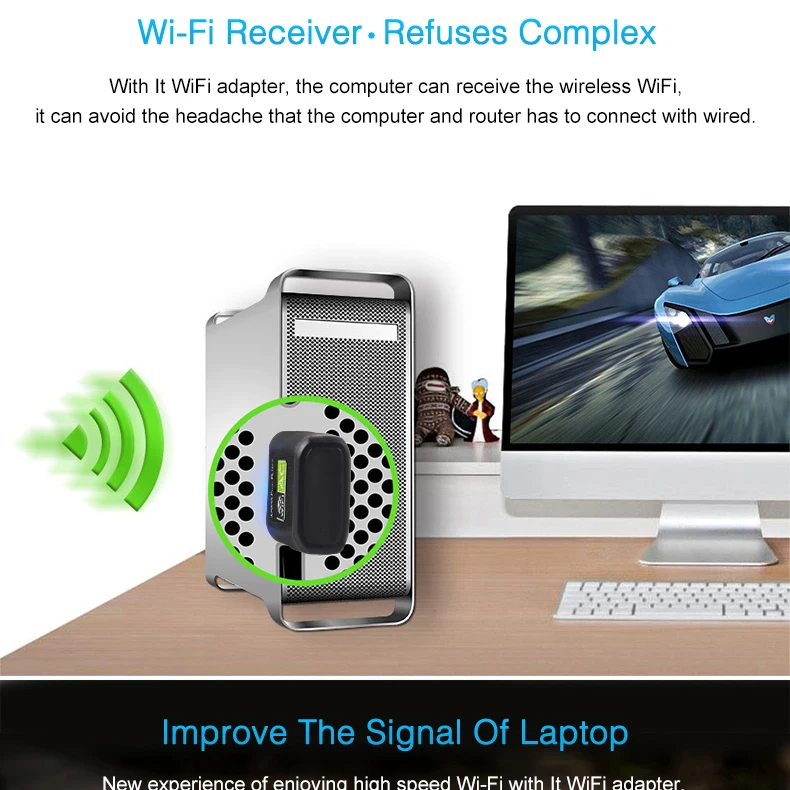 USB WiFi адаптер USB Ethernet WiFi Dongle 600 Мбит/с 5 ГГц Lan USB Wi-Fi адаптер PC Antena Wi Fi приемник AC беспроводная сетевая карта