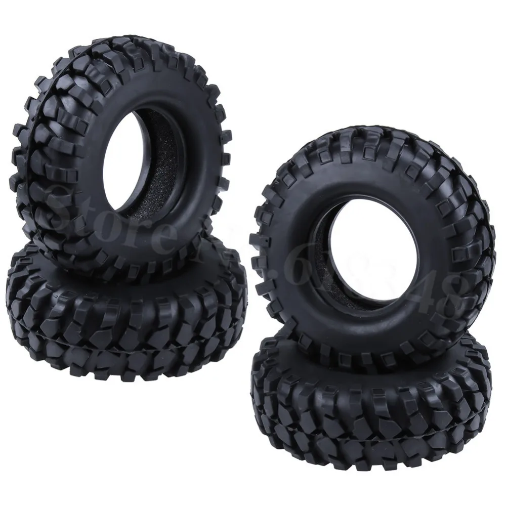 

4pcs/lot Rubber Tyre Tire OD :106mm ID:52mm Width: 36mm Standard Tire Sponge inserts Included for RC 1/10 Rock Crawler