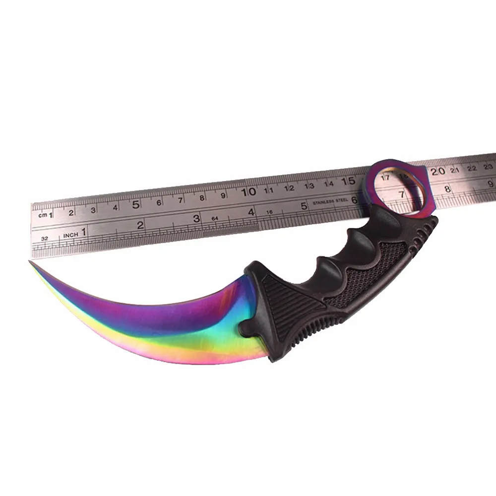 CS Cold CS GO нож выцветание Karambit csgo ножи охотничьи боевые тактические выживания армейский нож navajas couteau Кемпинг убоя
