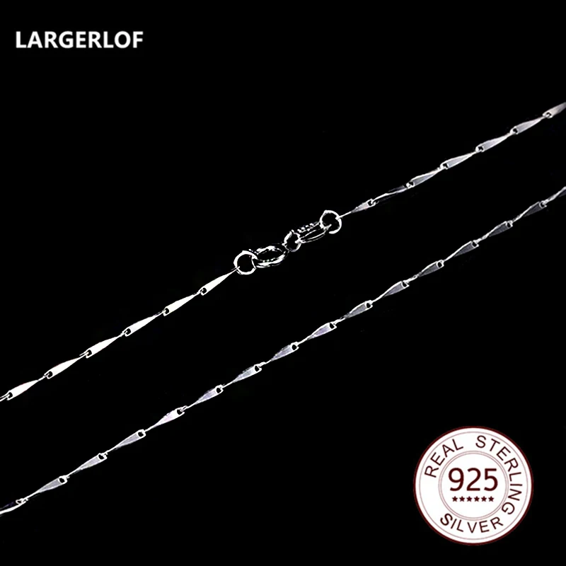 Largerlof 925 Цепи ожерелья серебряные и кулоны Модные женские туфли Ожерелья для