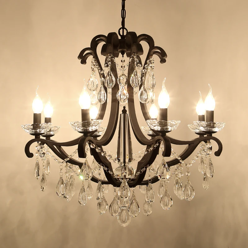 Хрустальная Лига американская кантри ретро железная хрустальная лампа