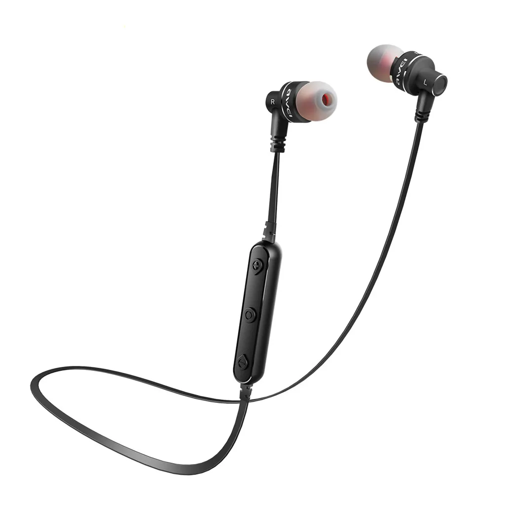 Awei B990BL IPX4 Waterproof Bluetooth Dual Driver Magnet In-ear Earphone w/ Mic bluetooth stereo microscope c0523 | Электроника