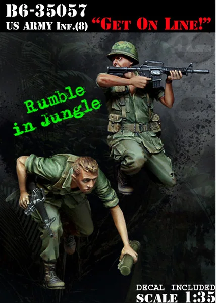 1/35 resin model kit Vietnam War US soldiers (2pcs/lot) Unpainted kits XD154dd new unassembled 1 35 modern model kit x2 female soldier figures resin kit diy toys unpainted kits