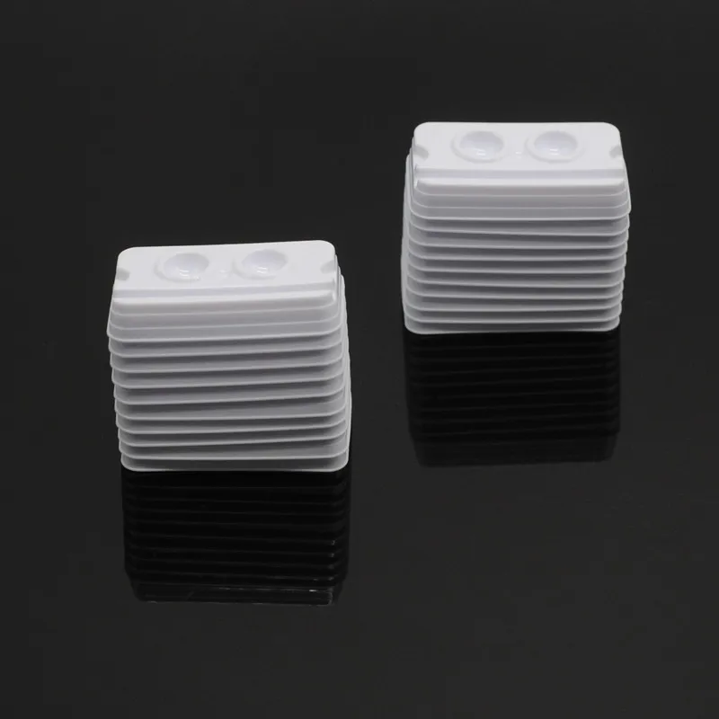 Lab Item Dental Clinic 100Pcs Adhesive Disposable Mixing 2 Holes Trays Model White Medical |