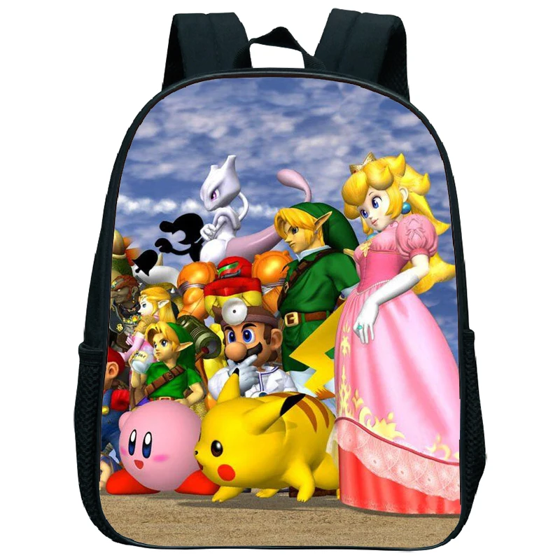 New Hot Super Mario Smash Bros Children School Bag Baby Small School Bags Kindergarten Schoolbag Cute Kids Backpacks Kawaii