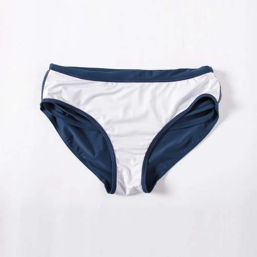 

Women's Ruched Shirred Waistband Moderate Mid-waisted Bikini Bottom Swimming Swimsuit Brief Shorts Classic Solid Color Beachwear