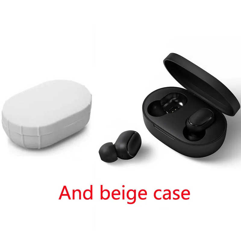 Новые Xiaomi Redmi Airdots TWS Bluetooth наушники стерео бас BT 5,0 Eadphones с микрофоном Handsfree наушники AI управление - Цвет: Белый