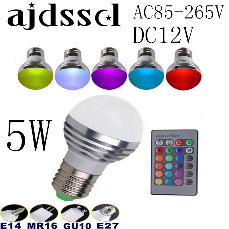 10 шт. Светодиодная лампа E27 E14 GU10 MR16 RGB с пультом ДУ|Светодиодные лампы и трубки| |