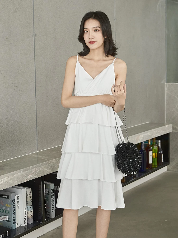 Для женщин летние платье без рукавов Сексуальная Низкий v образным вырезом