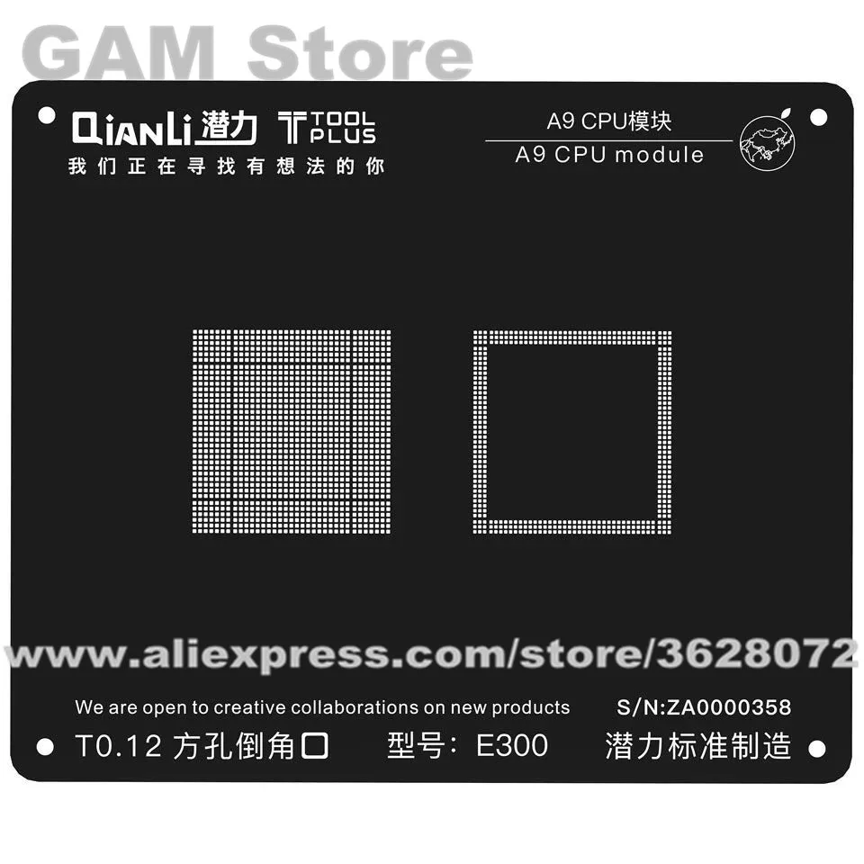 А9 CPU RAM BGA трафарет для iPhone 6 S/6 S Plus модуль iBlack Reball IC Pin Tin Plant Net Heating шаблон 0 12 мм