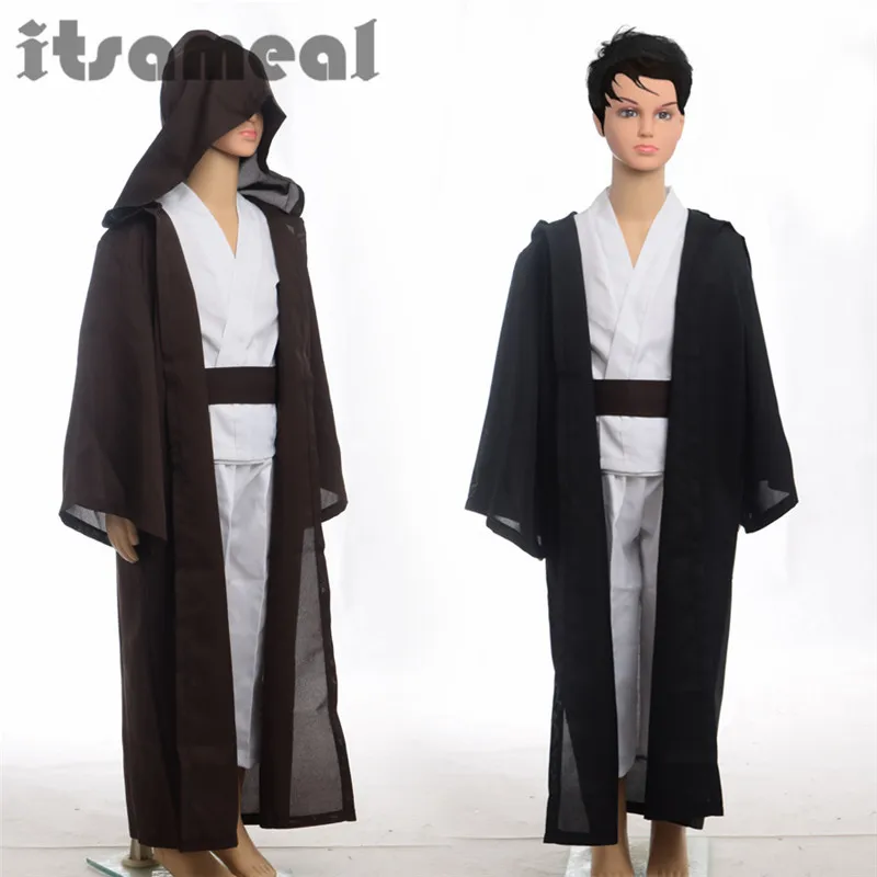 Халат STAR Wars Jedi/Sith для костюмированной вечеринки; детский плащ с капюшоном; классический костюм на Хэллоуин; два цвета на выбор