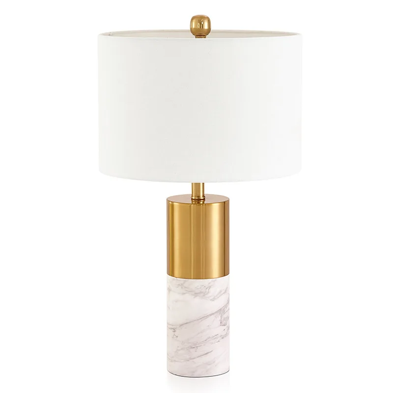 LukLoy Mid Century Modern LED Table Lamp Living Room Marble Pillar Desk Light Bulb Decor Nightstand | Освещение